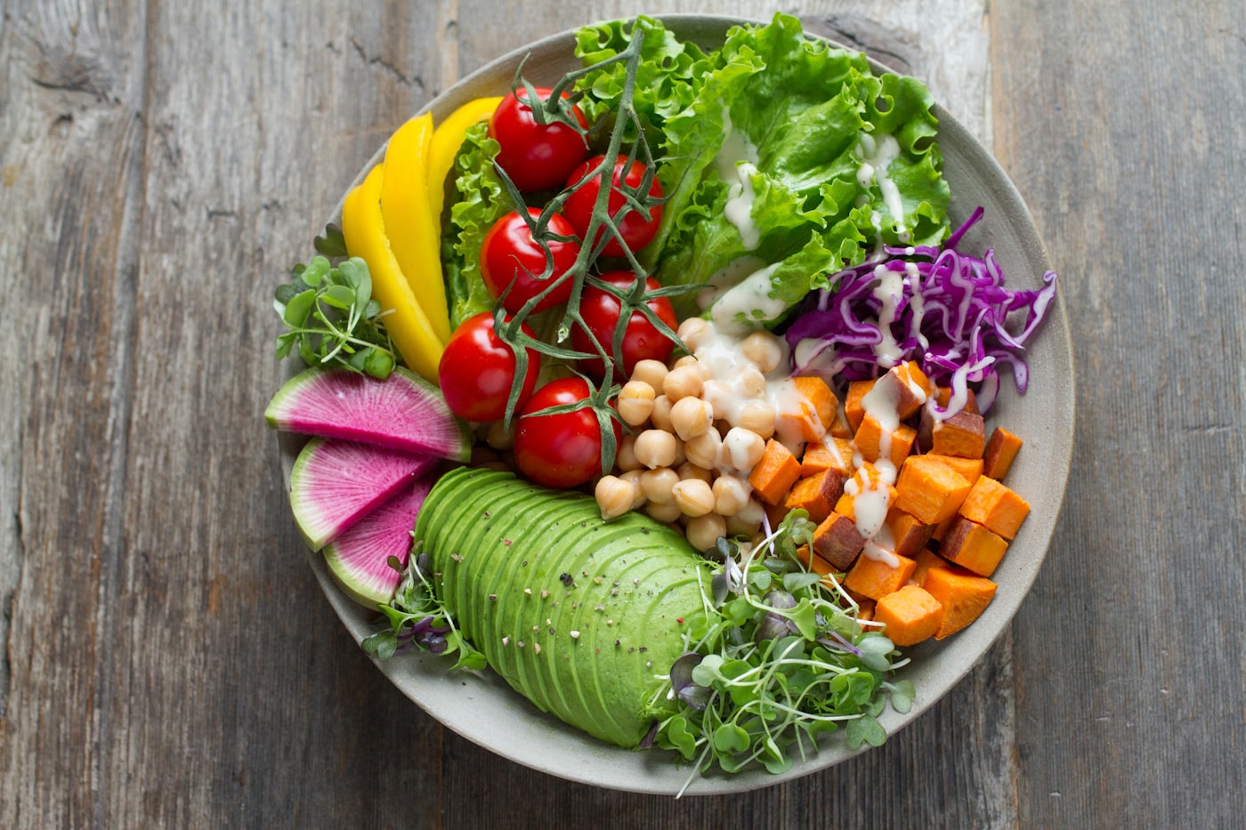 Green salad bowl